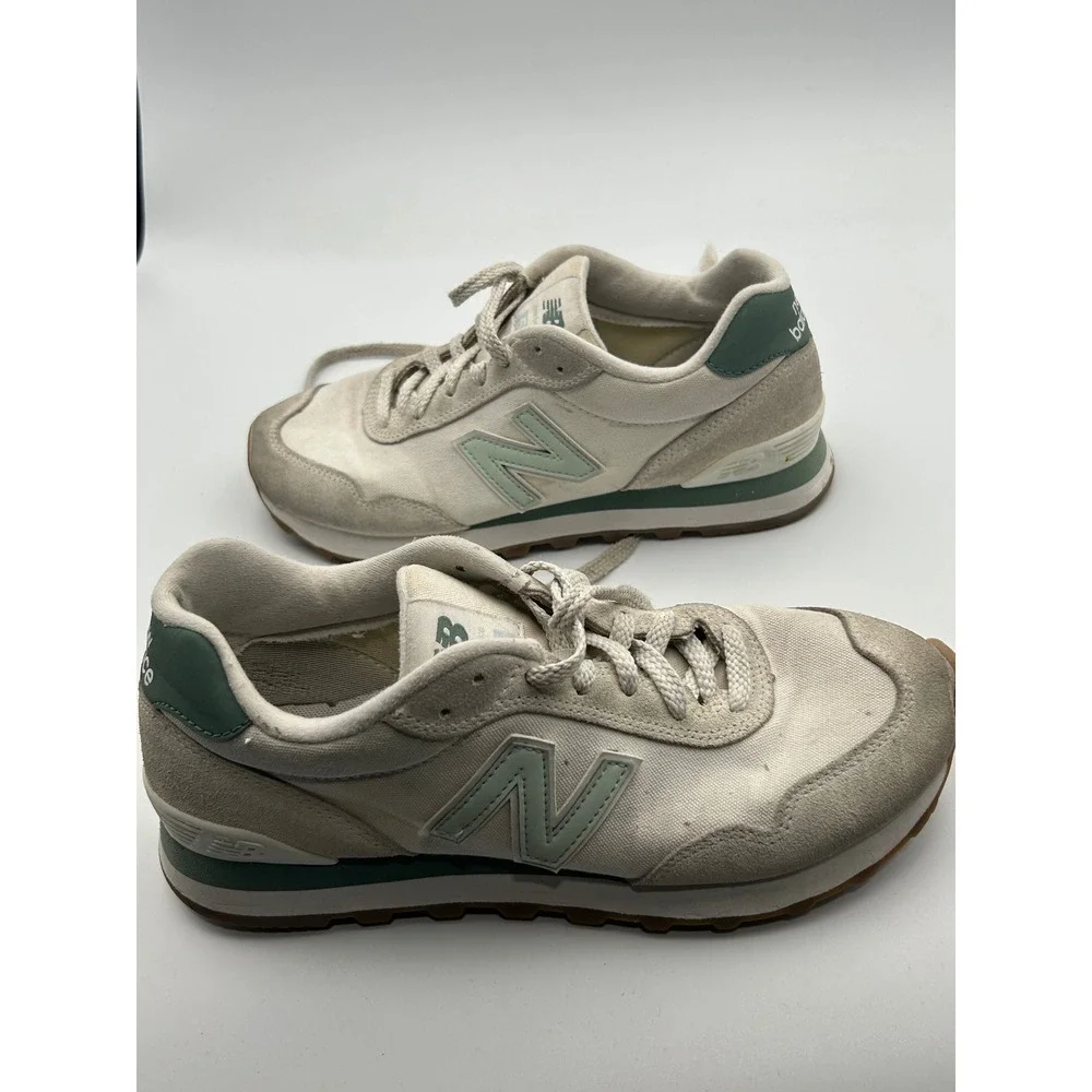 New Balance 515 Womens 8 Cream Sage Green Low Top Sneakers WL515NAB